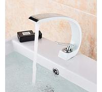 Mitigeur de lavabo chromé à Un Trou, mitigeur de Salle de Bain, Robinet de lavabo en Laiton, Finition Nickel brossé