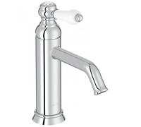 Mitigeur de lavabo gris chromé, JACOB DELAFON Louise bec bas