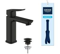 Mitigeur de lavabo - GROHE DICE - Taille M - Vidage clic-clac - Noir mat