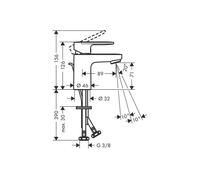 hansgrohe Vernis Blend mitigeur lavabo 71550670 noir mat, robinet