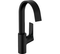 hansgrohe Vivenis, Mitigeur monocommandé pour lavabo 210 avec bec pivotant et vidage à tirette, saillie 139 mm, 75030670, Couleur: Noir Mat