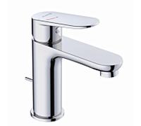 Mitigeur de lavabo Kludi X1 322930575 EcoPlus, position centrale, eau froide, avec bonde, chromé
