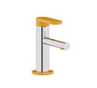 Mitigeur de lavabo monocommande VitrA Sento Kids A42666 chromé et jaune, sans bonde