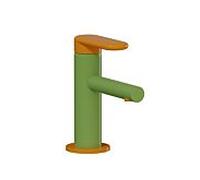 Mitigeur de lavabo monocommande VitrA Sento Kids A4266646 vert et jaune, sans bonde