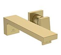 Mitigeur de lavabo mural Ideal Standard Extra BD510A2 167 x 279 x 107 mm, kit d'installation encastré 2, or brossé