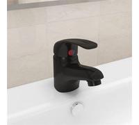 vidaXL Mitigeur de lavabo Noir – Corps et poignée en alliage de zinc – Cartouche à disque céramique