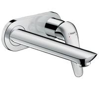 - Mitigeur de lavabo Novus encastré mural bec 195 mm bonde à écoulement libre chromé