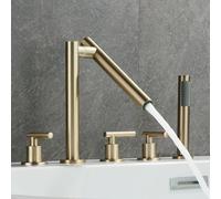 Mitigeur de Lavabo Robinet de Salle de Bains D'Eau Froide pour Lavabo Mural Robinet à Poignée Croisée pour Lavabo de Salle de Bain Noir 23 Cm