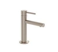 Mitigeur de lavabo VitrA Origin A4255634, saillie de 125 mm, installation monotrou, sans bonde, nickel brossé