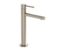 Mitigeur de lavabo VitrA Origin A4255734, saillie 145 mm, sans bonde, pour vasque à poser, nickel brossé