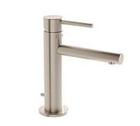 Mitigeur de lavabo VitrA Origin A4256834, saillie de 125 mm, installation monotrou, avec bonde, nickel brossé