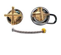 Mitigeur de salle de douche en laiton à sortie 2/3/4/5 voies Poignée de tuyau de douche thermostatique à intubation séparée pour robinet de cabine de douche, noyau de valve en céramique.,4 voies