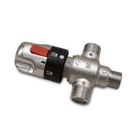 Mitigeur d'eau sanitaire thermostatique Robinet mélangeur G1/2" filetage extérieur avec clapet anti-retour et verrouillage de sécurité, pour centres de bain, usage domestique quotidien, robinets de