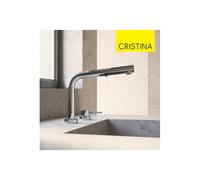Mitigeur d'évier avec bec rétractable et douchette extractible - CRISTINA ONDYNA KT52451