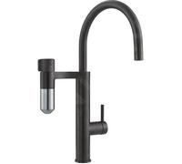 Mitigeur d'évier avec filtration - FRANKE - VITAL TAP - Noir mat/inox - Pivotant - 490mm