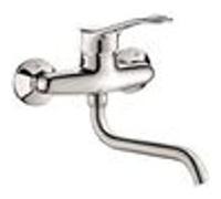 Delabie Mitigeur évier Réf 2510 – Manette ajourée, bec pivotant, laiton gris