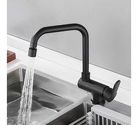 mitigeur d'évier de Cuisine à l'intérieur de la fenêtre pivotant Pliable en Laiton Chaud et Froid Noir robinets d'évier de Cuisine barboteur à économie d'eau Noyau de Valve en