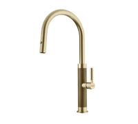 Franke Mitigeur d'évier Mythos Masterpiece Douchette extractible Doré PVD Coating