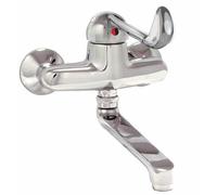 Mitigeur d'évier - pose murale - bec orientable et levier coudé SANIFIRST