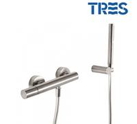 Mitigeur douche Douchette à main anticalcaire Acier STUDY COLORS - TRES 26116701AC