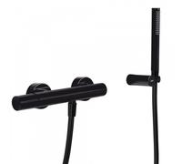 Mitigeur de douche Tres Study 26116701NM apparent, avec set baignoire-douche, noir mat