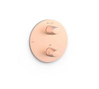 Mitigeur douche encastré 2 voies Therm-box Or Rose Mat 24K - TRES 28125001OPM