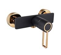 Mitigeur Douche ESTIC Noir/Rose Gold Edouard Rousseau - Cartouche Céramique diamètre 35 mm - Poignée Métal ajourée - Corps Laiton - Coloris Noir & Or Rose