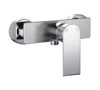 Mitigeur Douche HANOVRE Chromé Edouard Rousseau - Cartouche Céramique diamètre 35 mm - Poignée Métal - Corps Laiton Déco Strié