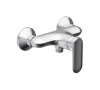 Jacob Delafon - Mitigeur Douche Mural KUMIN - Débit 12L/min, Économie d’Eau, Clapet Anti-Retour, Métal, Raccords & Rosaces Murales - 145 mm - Chrome - E99463-CP