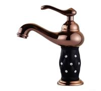 Mitigeur Douche Lavabo pour décor Strass Élégant Mitigeur Douche | Valve céramique , opération lisse, gouttes ni fuites, durabilité usage quotidien(pink-black)