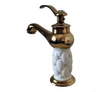 Mitigeur Douche Lavabo pour décor Strass Élégant Mitigeur Douche | Valve céramique , opération lisse, gouttes ni fuites, durabilité usage quotidien(gold-white)