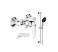 Mitigeur douche mécanique Swift 2023 + Ensemble de douche 2 jets avec barre + Tablette de douche d'angle