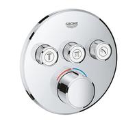 Mitigeur encastré 3 sorties Grohe Grohtherm SmartControl - Façade ronde