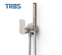 Mitigeur encastré avec douche pour WC Acier - TRES 20522201AC