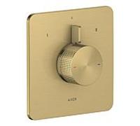 Mitigeur encastré Hansgrohe AXOR Citterio C 49451950, finition Cubic Cut, 2 sorties, laiton brossé