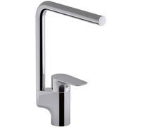 Jacob Delafon Mitigeur évier Aleo E72360-CP – Pivotant 360°, aérateur anticalcaire, monocommande