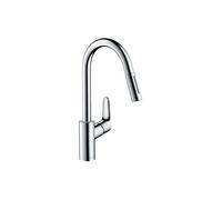 Hansgrohe Mitigeur évier FOCUS M41 – bec C avec douchette extractible – 31850000