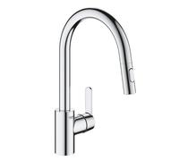 Mitigeur évier - douchette extractible - bec rotatif - chromé - Get GROHE