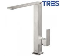 Mitigeur évier bec TRES COLOR Acier - TRES - 50648603
