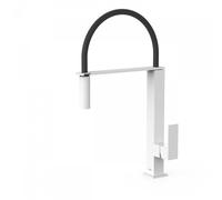 Mitigeur évier blanc mat avec bec extractible - TRES 00648701BM