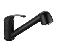 Edouard Rousseau Mitigeur évier Bago – Noir mat, bec orientable, cartouche céramique Ø 40 mm
