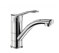 Mitigeur évier - DELABIE - 2510 - Manette ajourée - Bec pivotant - Laiton gris