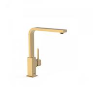 Mitigeur évier Doré or mat Bec tube 35x15 mm. - TRES 030496OM