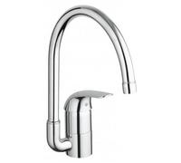 Mitigeur évier - Euroeco - 32752000 - Chromé - Col de cygne - Économie d'eau