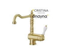 Mitigeur évier farfalle retro bec orientable vieux bronze mat - CRISTINA ONDYNA FR13393