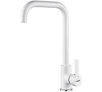 Mitigeur Évier - IBERGRIF - M22105W - Bec Haut - Blanc - 360° Rotation
