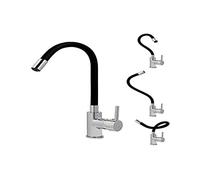 Edouard Rousseau - Mitigeur Evier à mémoire de forme KOBEN - Noir / Chromé