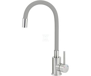 Mitigeur évier Luno gris acier, bec flexible BOC_S720