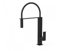 Mitigeur évier Noir Mat avec bec extractible - TRES 00648701NM