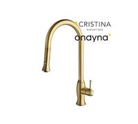 Mitigeur évier retro canova avec douchette bi-jets vieux bronze mat - CRISTINA ONDYNA KA53093